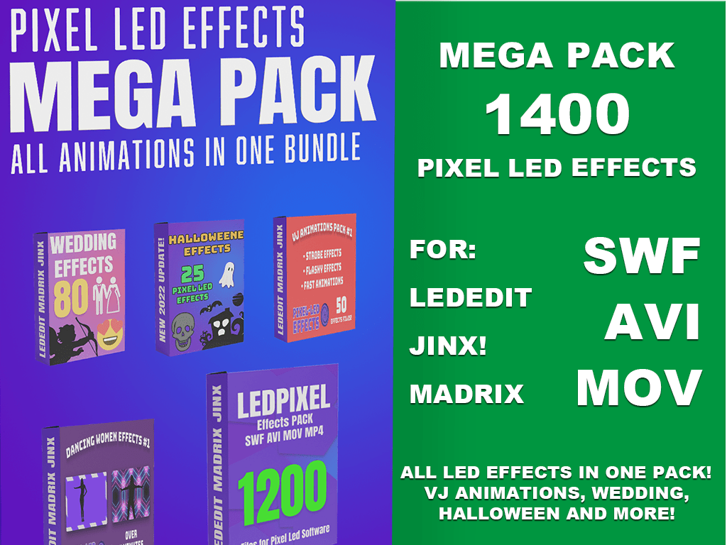 Led Pixel Effects Download Mega PACK over 1000 LEd Effects and Animations