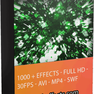 Pixel LED Effects Pack #1 – 1000 2D and 3D VJ Loops for LED Mapping, Resolume, MadMapper, Jinx, LED Edit
